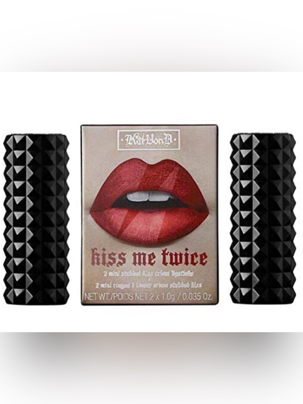 Kat Von D Kitten Mini Kiss Me Twice Studded Kiss Crème Lipstick Duo - Picture 3 of 3
